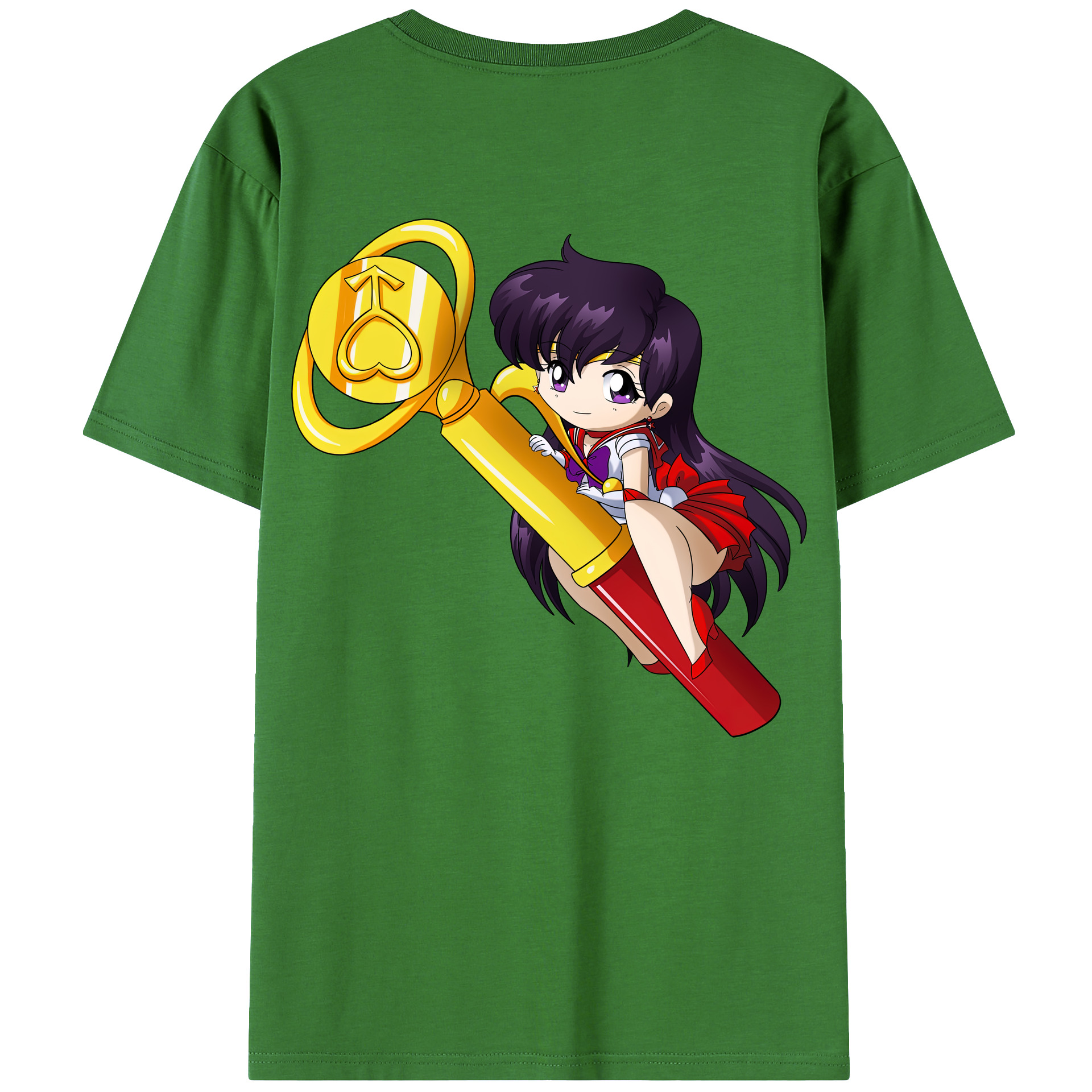 （画像用） 美少女戦士セーラームーン 火野レイ ひの レイ Sailor Moon Hino Rei （セーラーマーズ,Sailor Mars） レディース半袖Tシャツ(バックプリント)